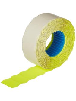 Этикет-лента 22х12 желт волна 1000шт/рул 10рул/уп