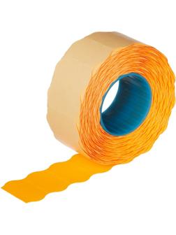 Этикет-лента 22х12 оранж волна 1000шт/рул 10рул/уп