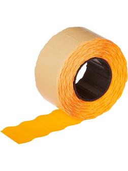 Этикет-лента 26х12 оранж волна 1000шт/рул 10рул/уп