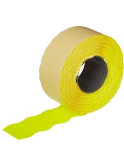 Этикет-лента 26х16 желт волна 1000шт/рул 10рул/уп