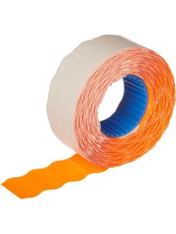 Этикет-лента Эконом 22х12 оранж волна 1000шт/рул 10рул/уп