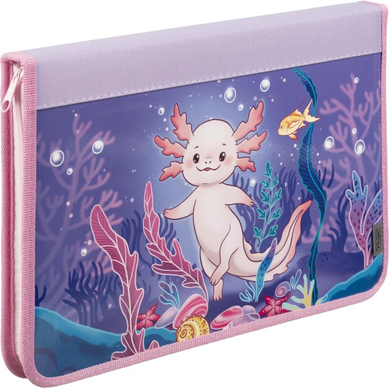 Папка для труда Комус Класс Аксолотль,А4,резинк,ткань/лам,340х235х30,ПТ-Р4