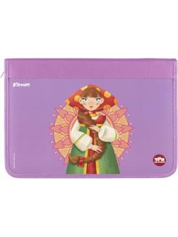 Папка для тетрадей  Комус Три Богатыря Любава,А4с рез,ткн,340х235х30,ПТ-Р4