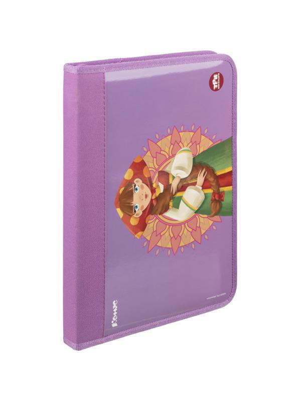 Папка для тетрадей  Комус Три Богатыря Любава,А4с рез,ткн,340х235х30,ПТ-Р4