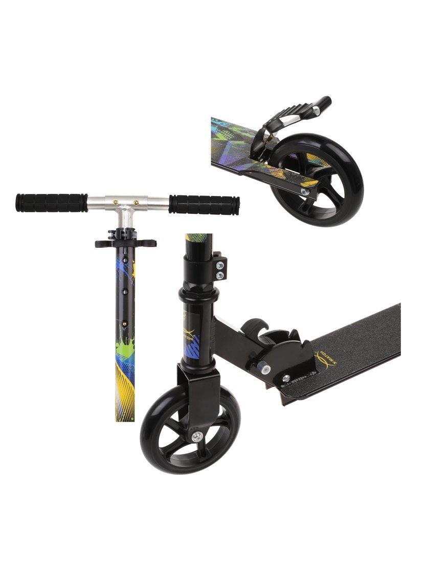 Самокат X-Match Galaxy, 145 мм PU, 100% алюм., черный