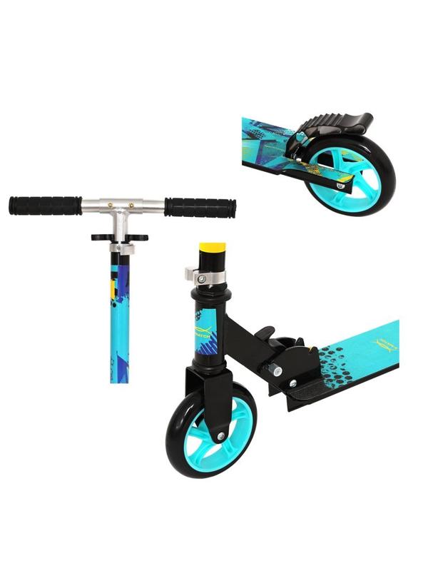 Самокат X-Match Galaxy, 145 мм PU 100% алюм., бирюза