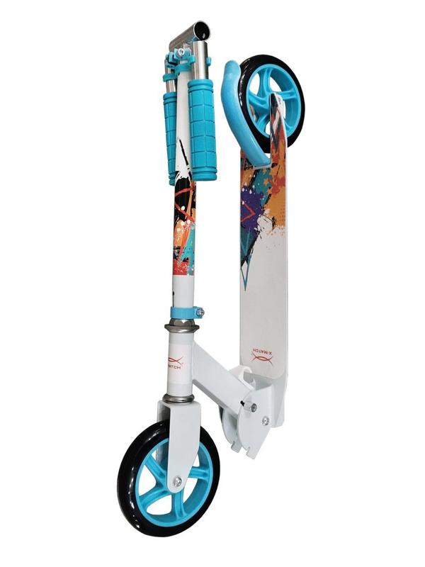 Самокат X-Match Street Art, 145 мм PU, белый