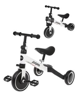 Беговел-велосипед трансформер 2 в 1 Moby Kids SuperJoy, белый