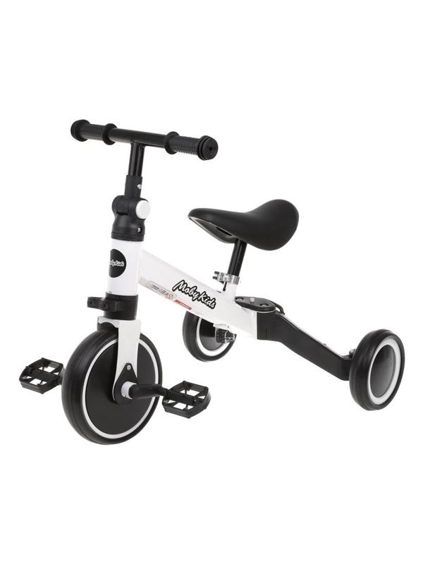 Беговел-велосипед трансформер 2 в 1 Moby Kids SuperJoy, белый