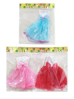 Платье для куклы в ассорт., пакет