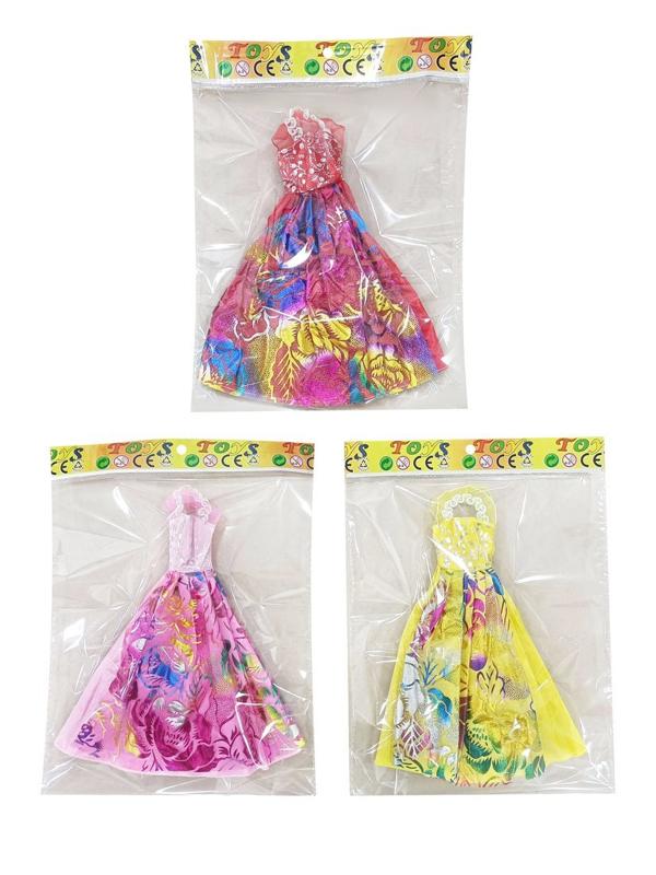 Платье для куклы в ассорт., пакет