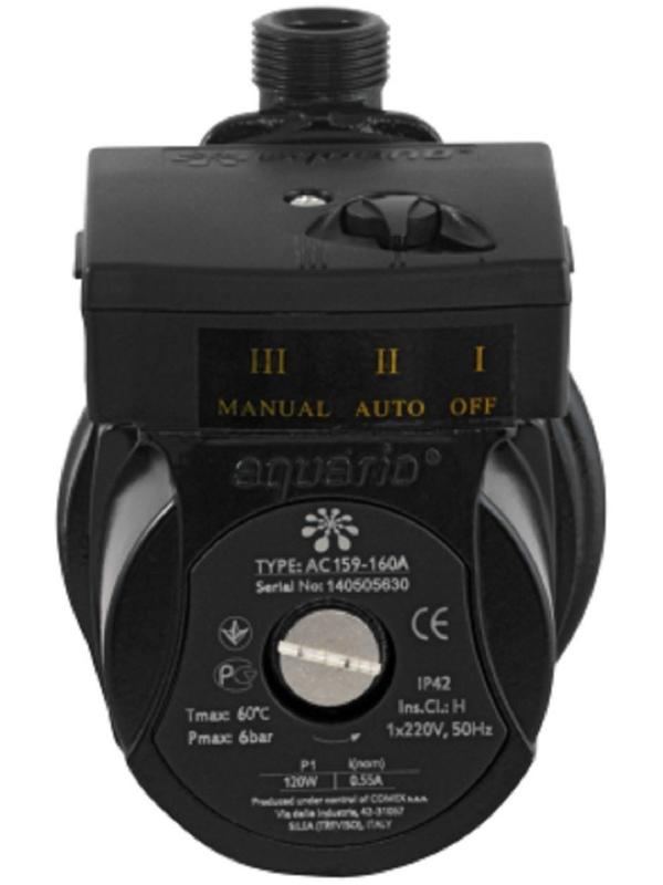 Насос повышения давления Aquario AC 159-160А, 120 Вт, 26 л/мин, напор 9 м