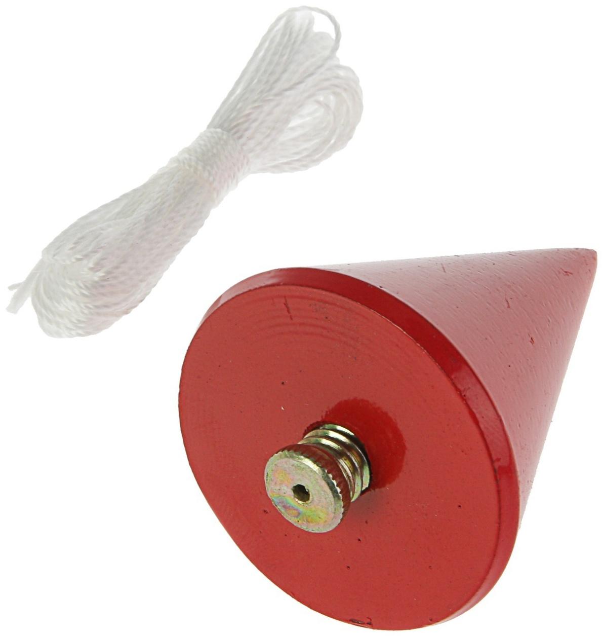 Отвес конусный Hobbi, 100 г, сталь, шнур 5 м