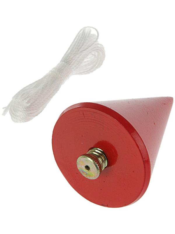 Отвес конусный Hobbi, 100 г, сталь, шнур 5 м