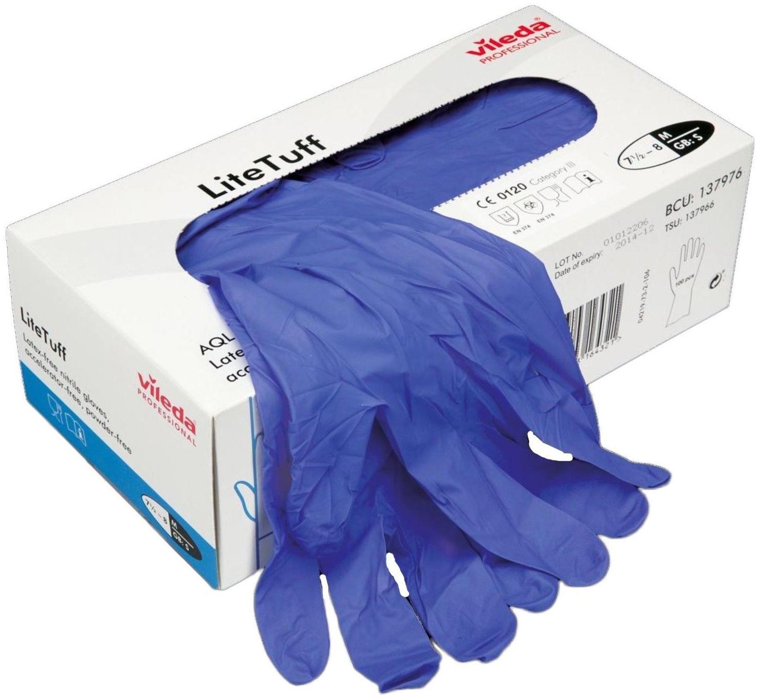 Перчатки для профессиональной уборки «ЛайтТафф», размер L, цвет сиреневый