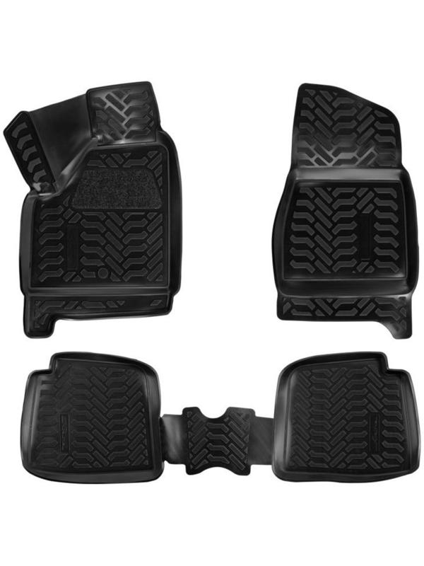 Коврик в салон Airline ACM-PS-13, ВАЗ 2131 Нива 5 дверей, высокий борт, полимерные, набор 4 шт.