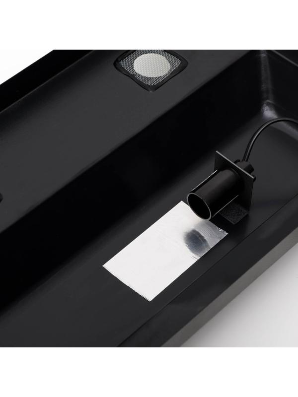 Террариум 37 л, с крышкой, черный