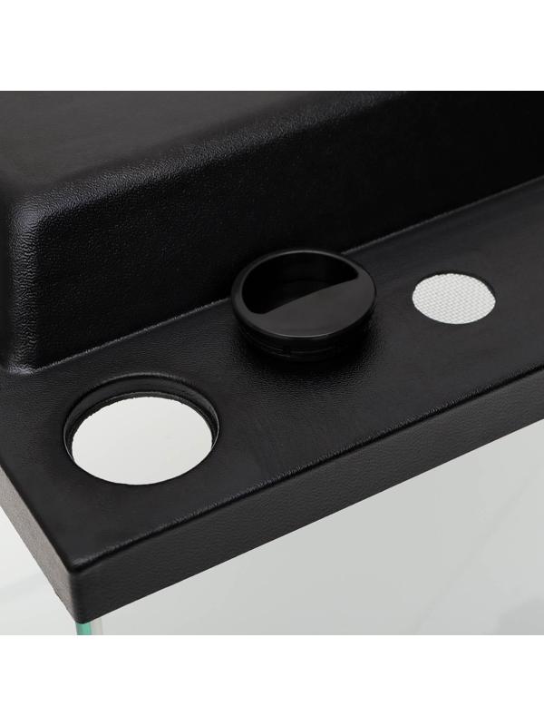 Террариум 37 л, с крышкой, черный