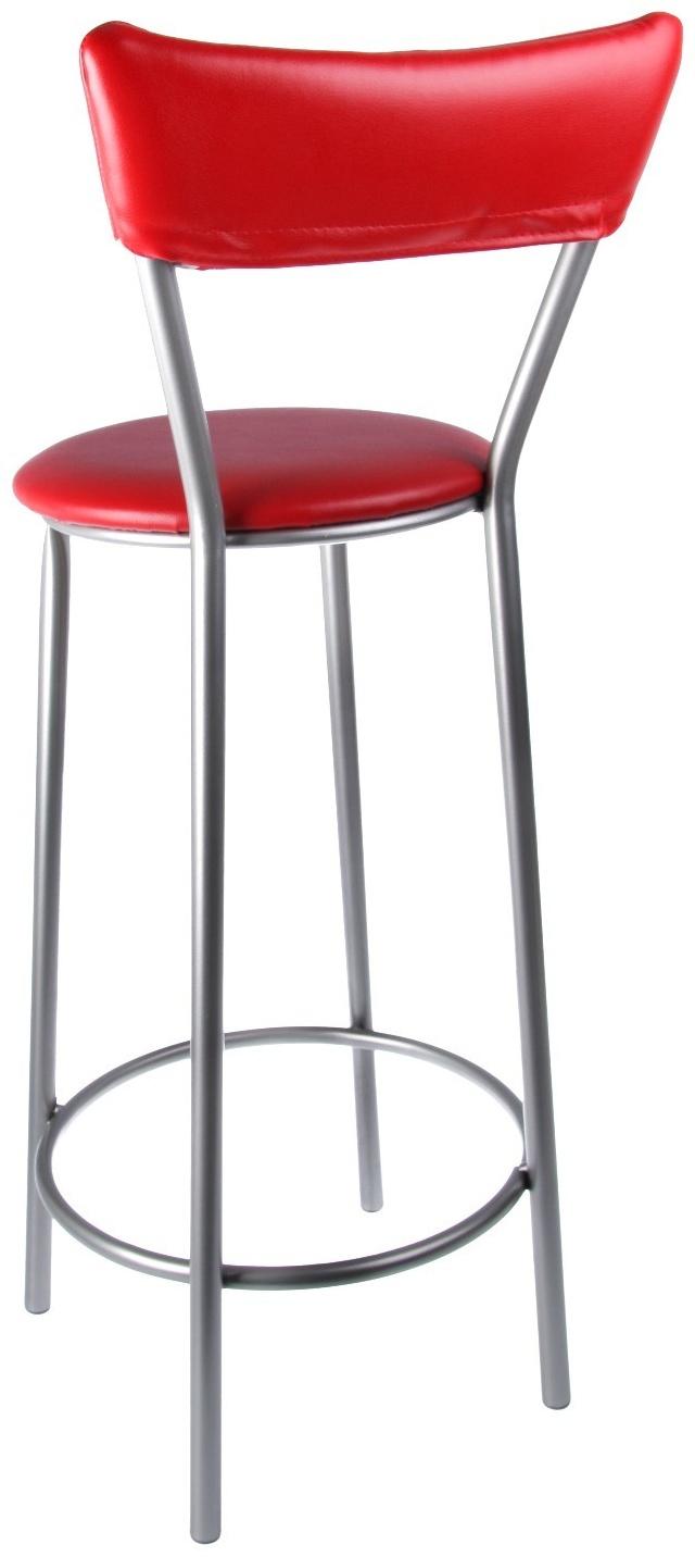 Стул барный с мягкой спинкой, Красный