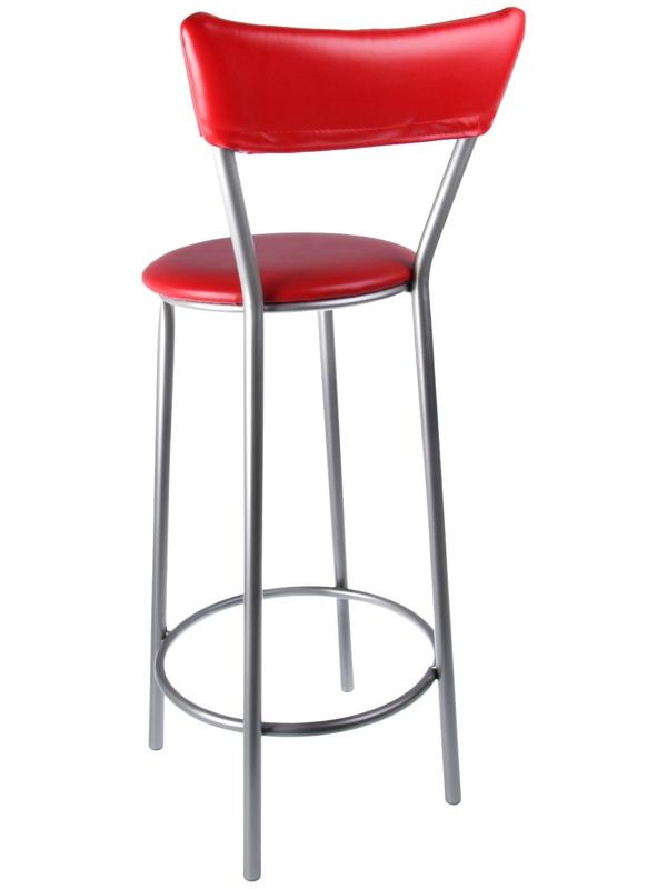 Стул барный с мягкой спинкой, Красный