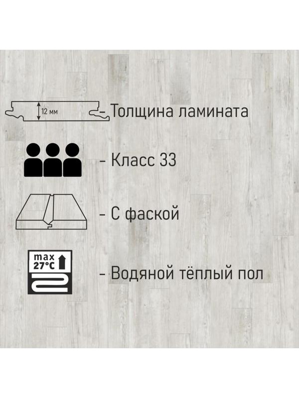 Ламинат Tarkett GALLERY 1233 TC-Lock Monet / Моне 33 класс 12 мм, 0,75 м2