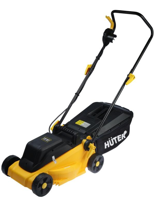 Газонокосилка электрическая Huter ELM-1000, 1000 Вт, 3100 об/мин, ширина/высота 32/25-65 см