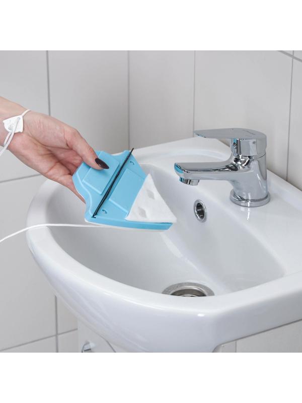 Магнитная щётка для мытья окон с двух сторон Доляна, с водосгоном, на стекло 3-8 мм