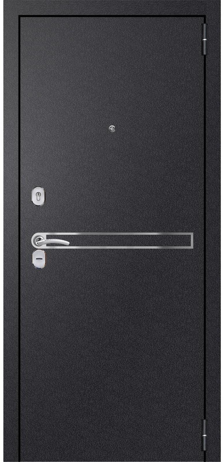 Входная дверь «Хит 9 Nova», 860 × 2050 мм, правая, цвет чёрный шёлк / сандал серый