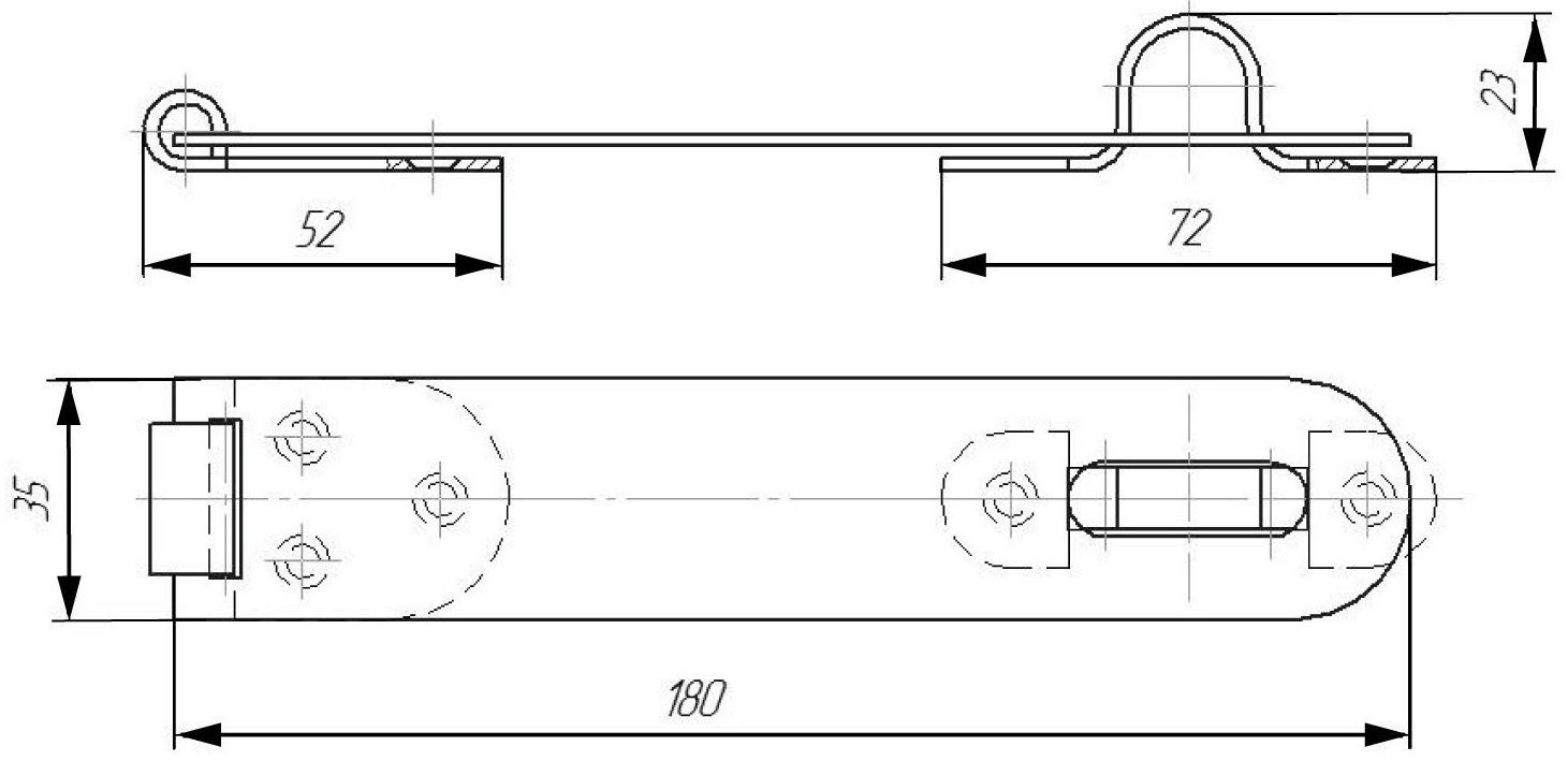 Накладка дверная Киров Секрет НД-180, цвет бронза