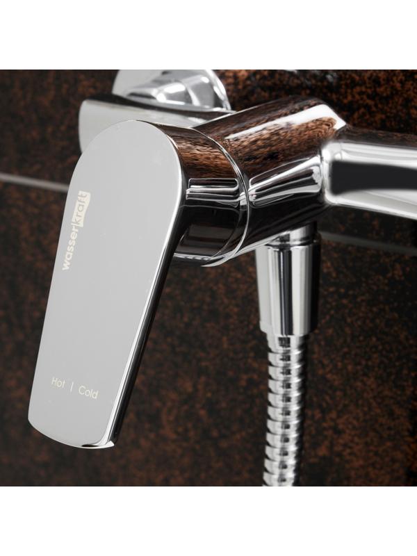 Смеситель для душа WasserKraft Dill 6102, однорычажный, без излива, хром