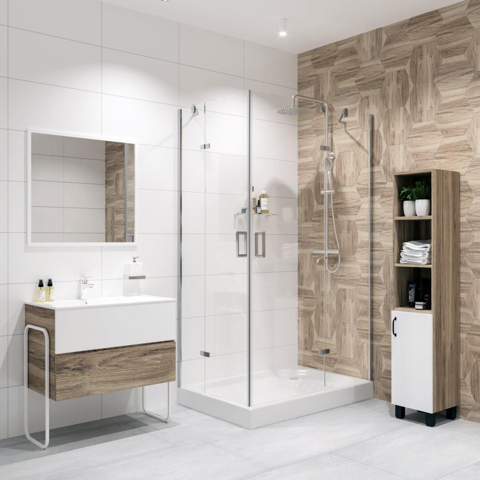 Душевое ограждение NG-6618-08, 120х90х190 см, без поддона, стекло прозрачное, 1 место