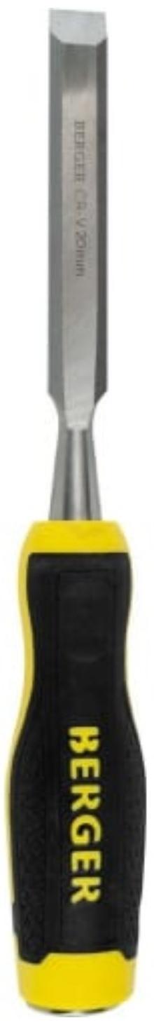 Стамеска BERGER BG1426 для обработки древесины, CrV, двухкомпонентная рукоятка, 20 мм