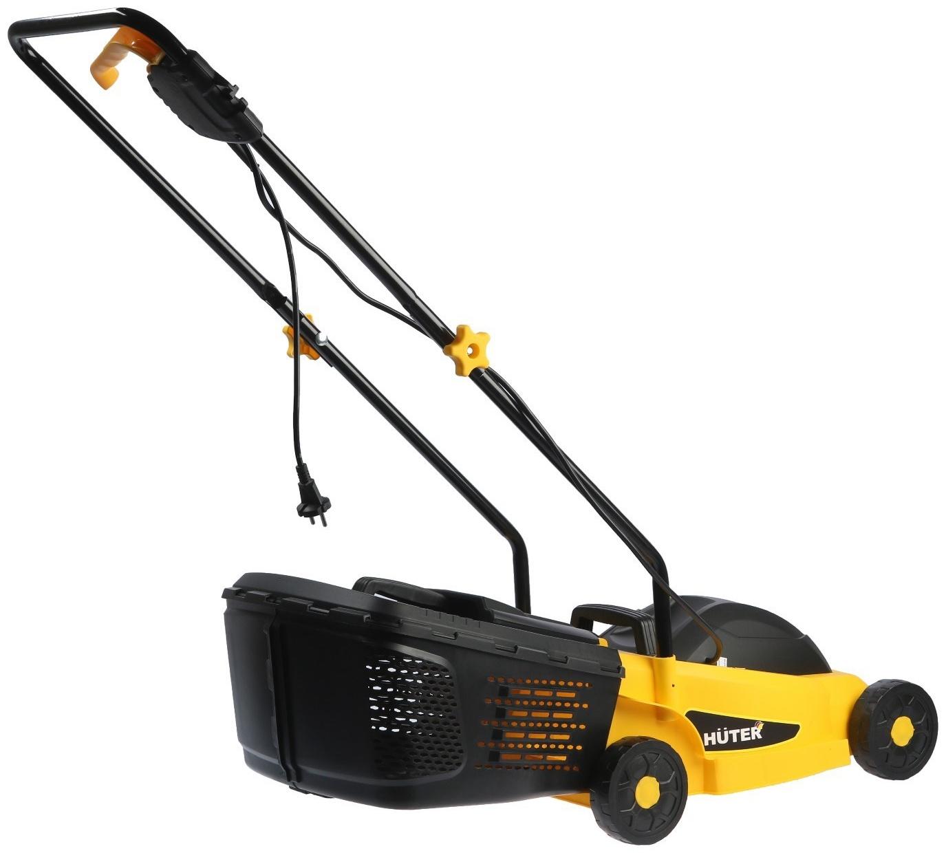 Газонокосилка электрическая Huter ELM-1300/33, 1300 Вт, ширина 33 см, высота 25-55 мм, 30 л