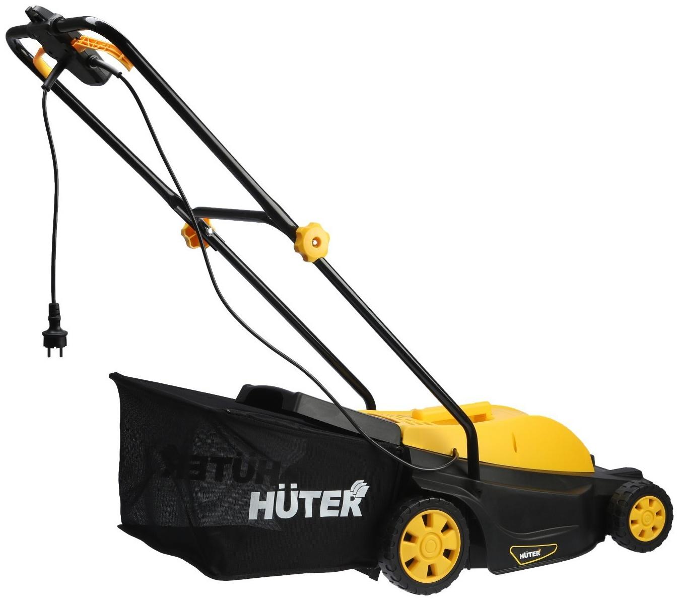 Газонокосилка электрическая Huter ELM-1800T, 1800 Вт, ширина 42 см, высота 28-55 мм, 45 л