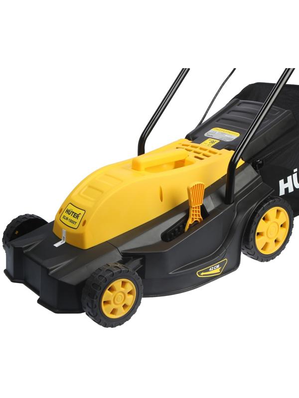 Газонокосилка электрическая Huter ELM-1800T, 1800 Вт, ширина 42 см, высота 28-55 мм, 45 л