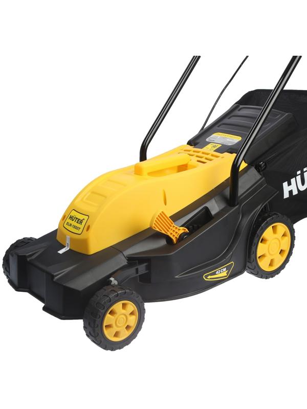 Газонокосилка электрическая Huter ELM-1800T, 1800 Вт, ширина 42 см, высота 28-55 мм, 45 л