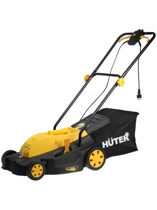 Газонокосилка электрическая Huter ELM-1800T, 1800 Вт, ширина 42 см, высота 28-55 мм, 45 л