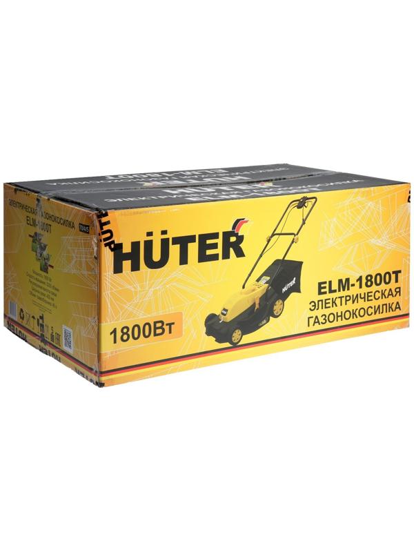 Газонокосилка электрическая Huter ELM-1800T, 1800 Вт, ширина 42 см, высота 28-55 мм, 45 л