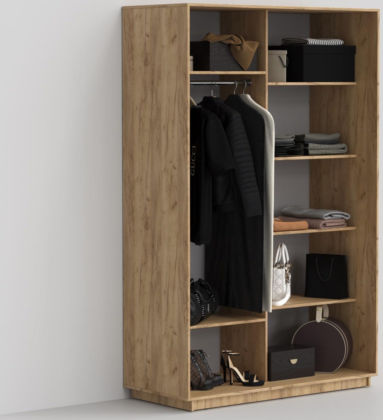 Шкаф-купе «Эко-Сим Д», 1000х600х2200 мм, ЛДСП, цвет дуб крафт