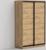Шкаф-купе «Эко-Сим Д», 1000х600х2200 мм, ЛДСП, цвет дуб крафт