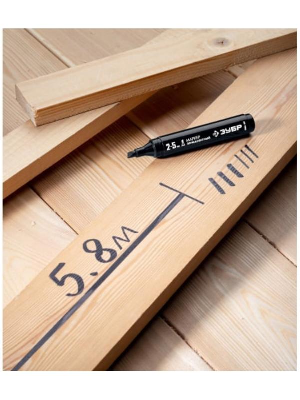 Маркер ЗУБР Профессионал 06323-2, перманентный, клиновидный, черный, 2-5 мм