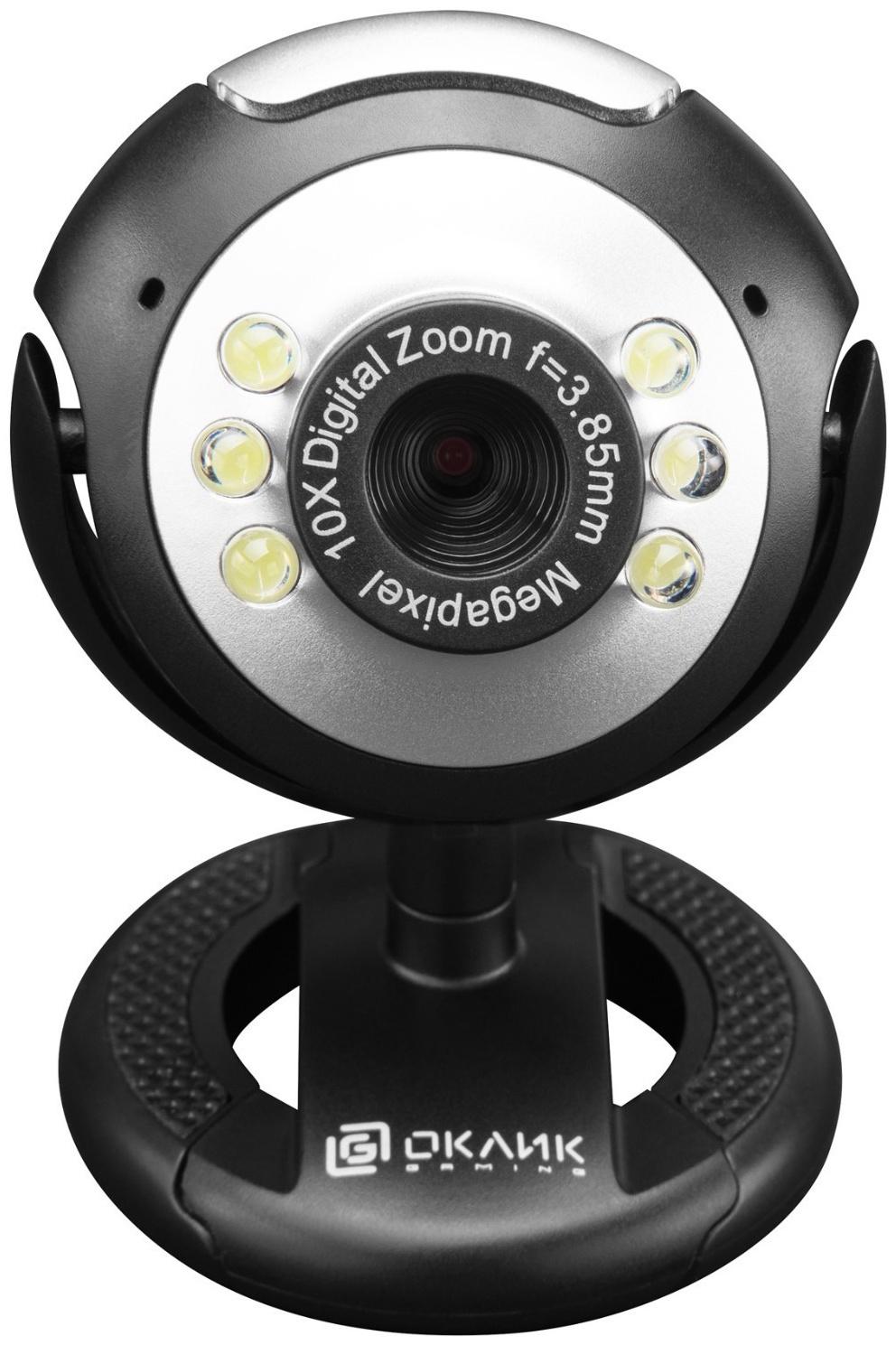 Камера Web Оклик OK-C8825 черный 0.3Mpix (640x480) USB2.0 с микрофоном