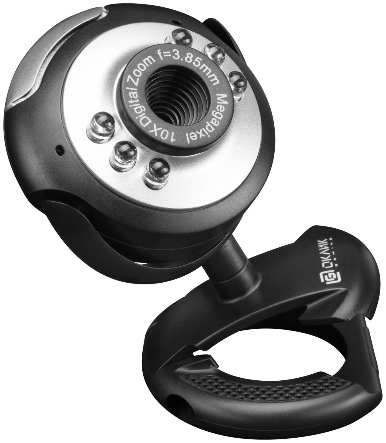 Камера Web Оклик OK-C8825 черный 0.3Mpix (640x480) USB2.0 с микрофоном