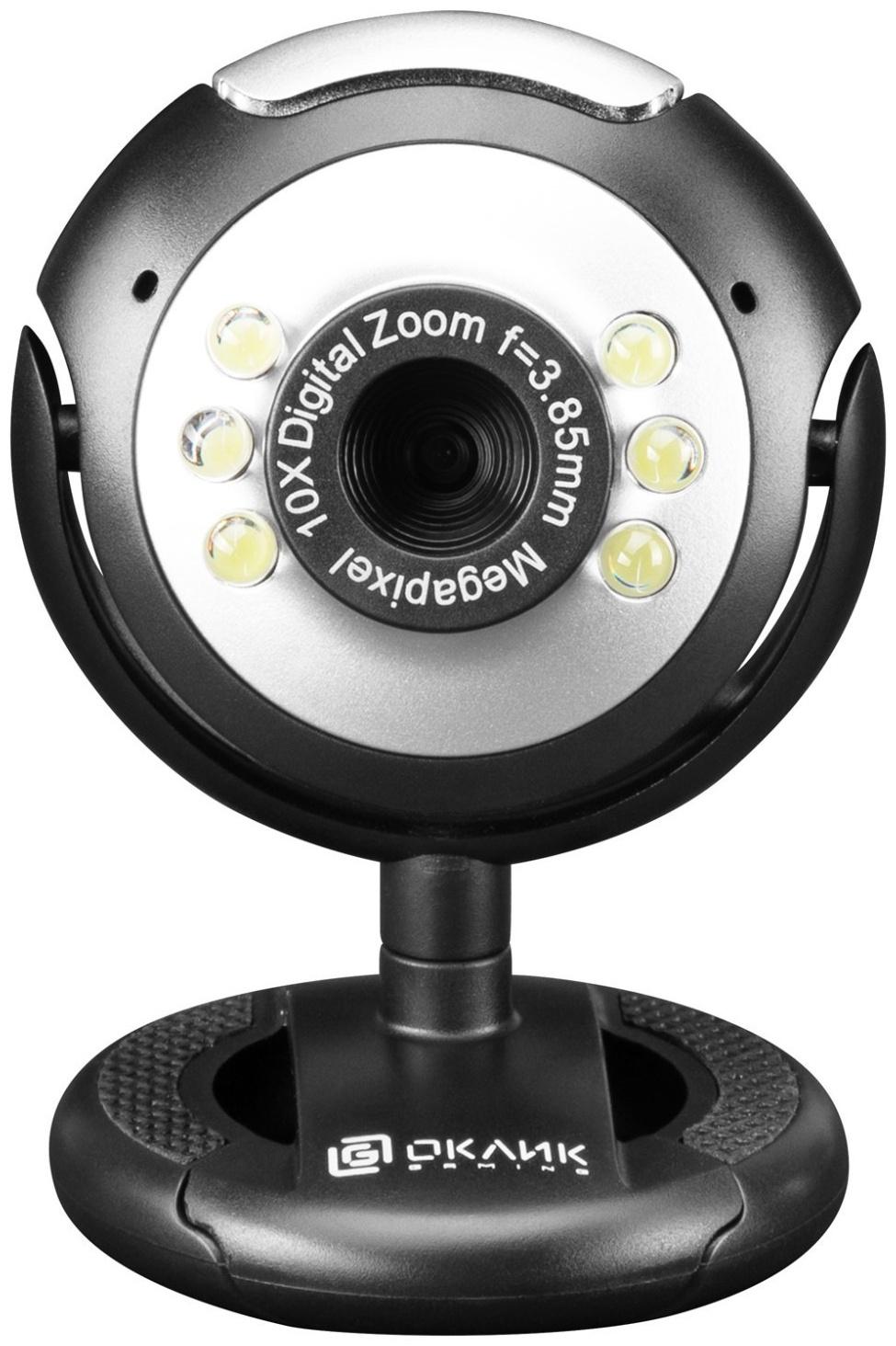 Камера Web Оклик OK-C8825 черный 0.3Mpix (640x480) USB2.0 с микрофоном