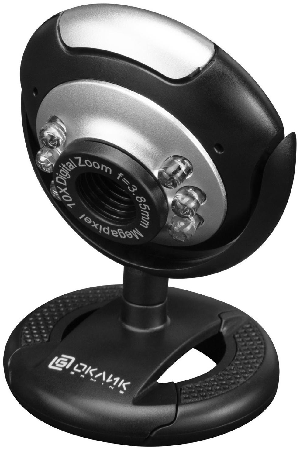 Камера Web Оклик OK-C8825 черный 0.3Mpix (640x480) USB2.0 с микрофоном