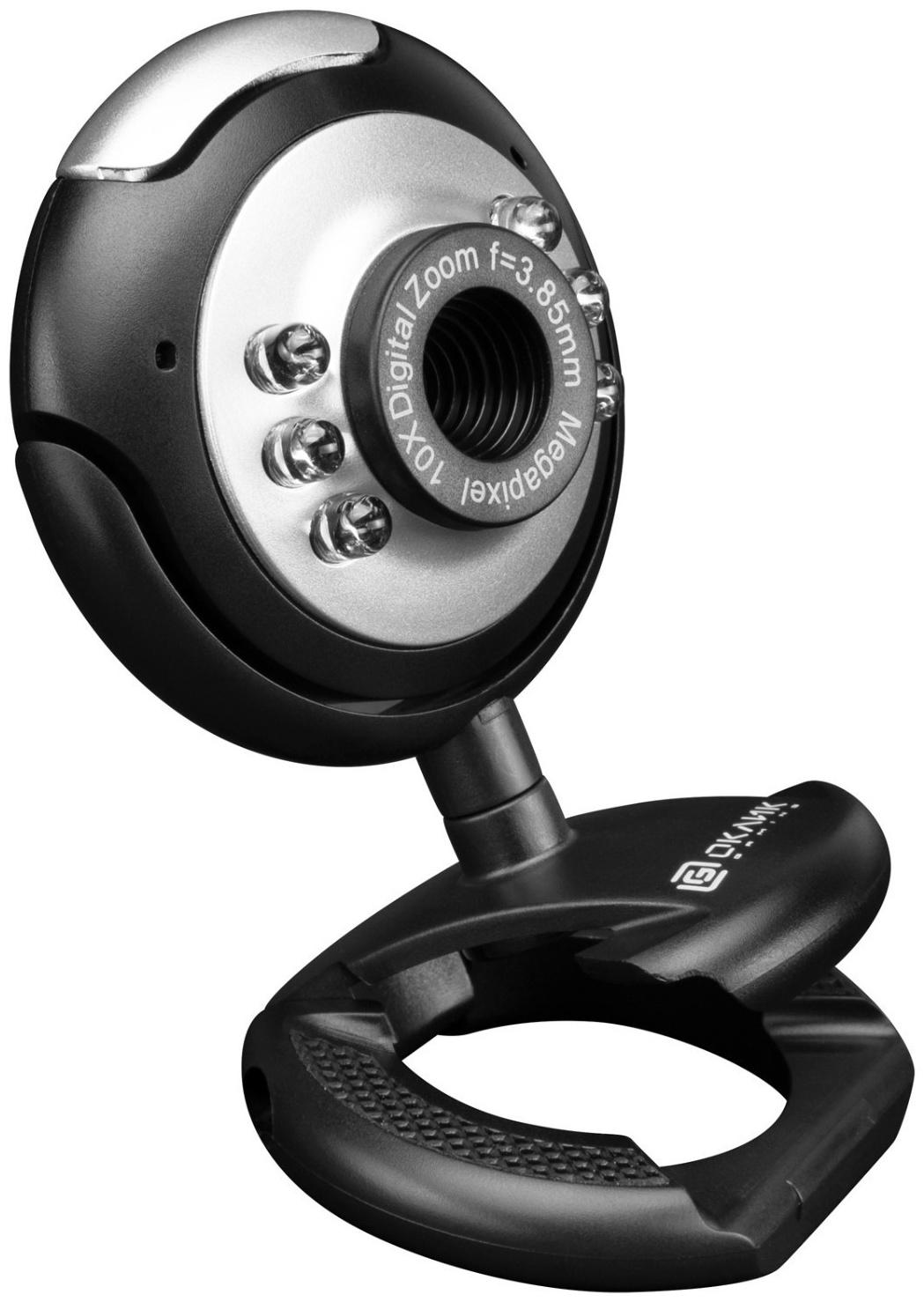 Камера Web Оклик OK-C8825 черный 0.3Mpix (640x480) USB2.0 с микрофоном