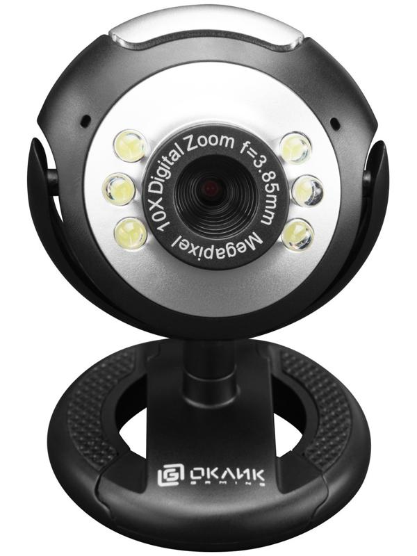 Камера Web Оклик OK-C8825 черный 0.3Mpix (640x480) USB2.0 с микрофоном