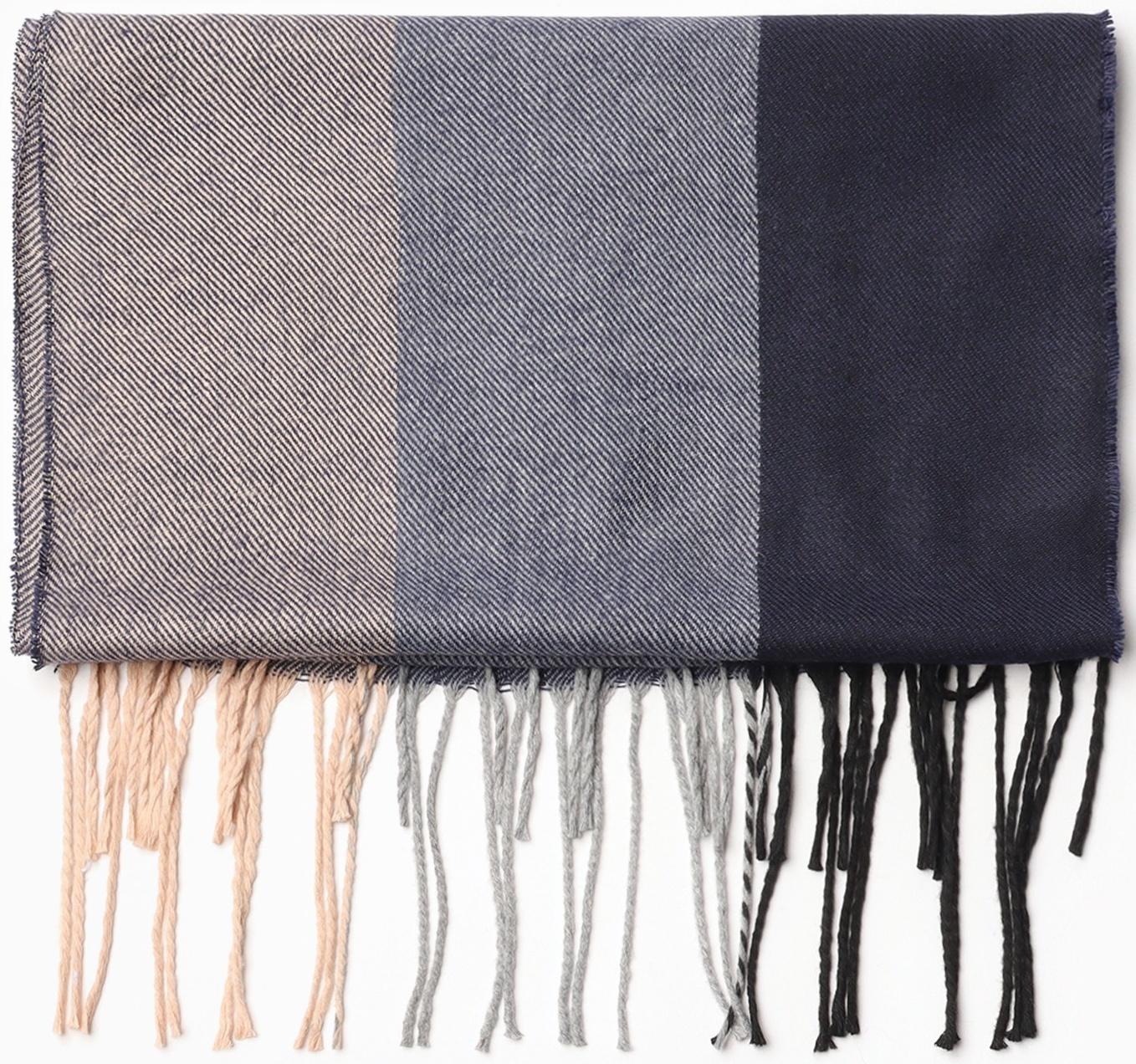 Шарф мужской, цвет чёрный/синий, размер 31х170