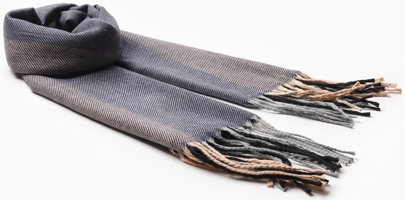 Шарф мужской, цвет чёрный/синий, размер 31х170