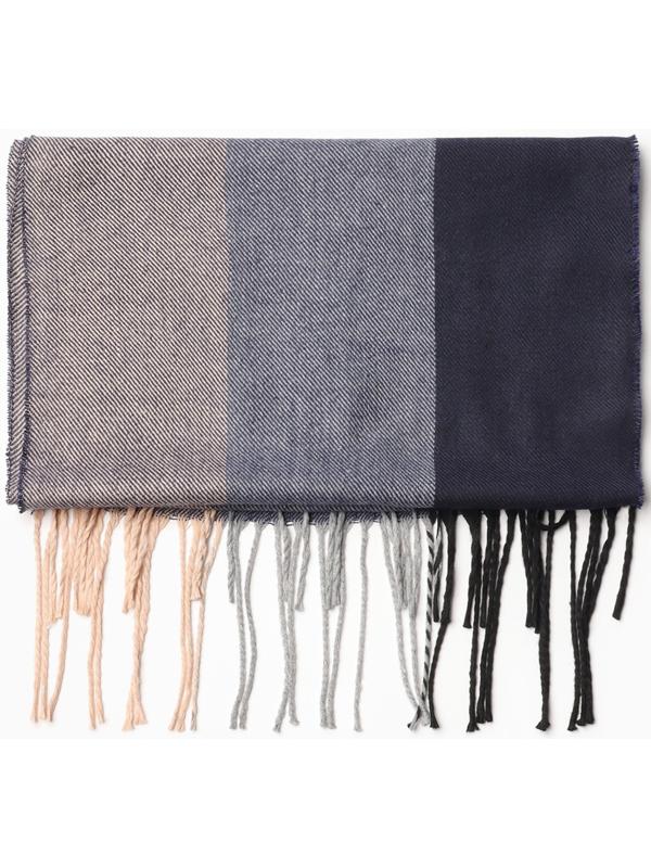 Шарф мужской, цвет чёрный/синий, размер 31х170